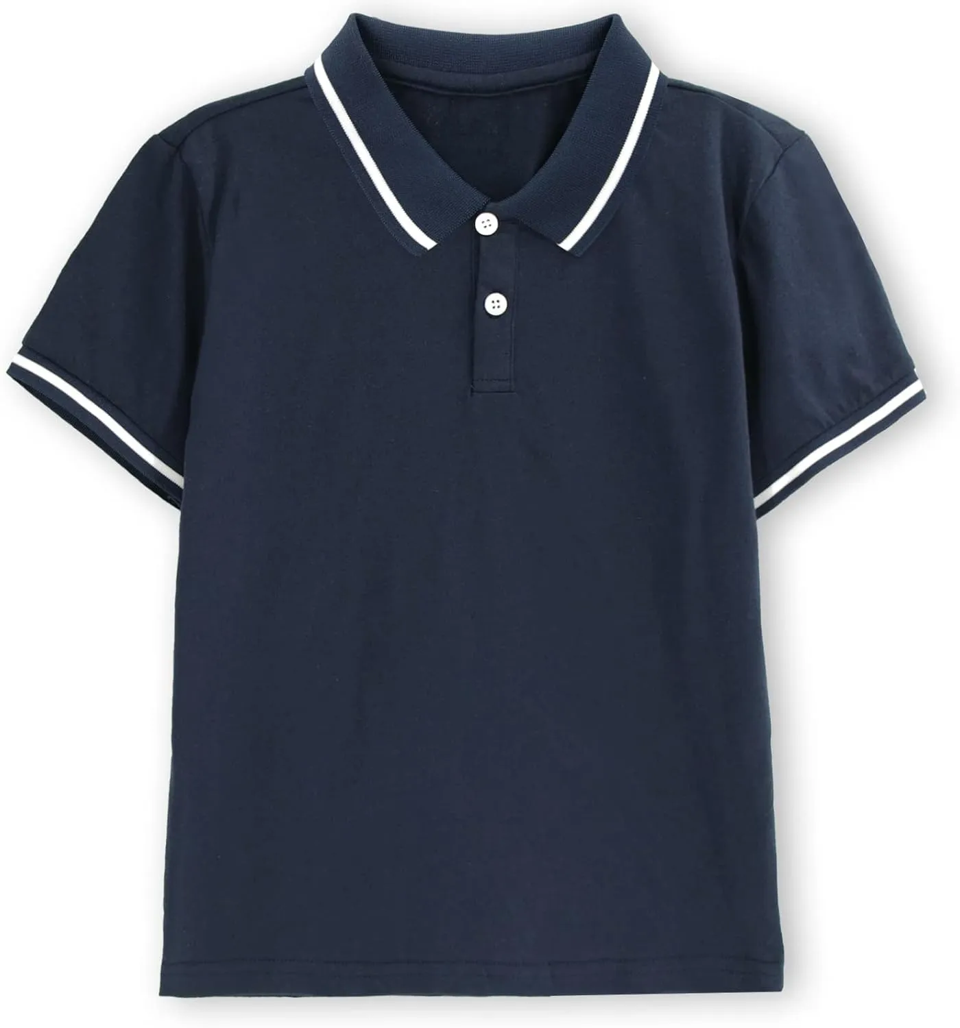 ACESTAR Boys Short Sleeve Polo Shirt Kids Plain School Uniform Polo Shirt for Boys and Girls 4-12 Years