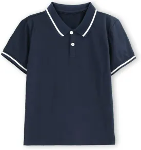 ACESTAR Boys Short Sleeve Polo Shirt Kids Plain School Uniform Polo Shirt for Boys and Girls 4-12 Years