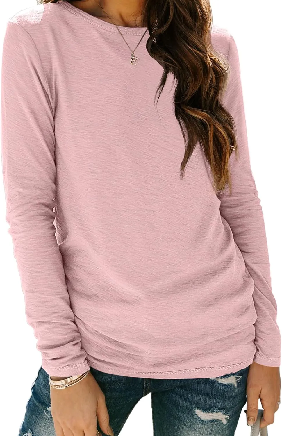 AUTOMET Long Sleeve Shirts for Women Business Casual Tops Fall Fashion Outfits Basic Workout Tees Beach Vacation Clothes 2025