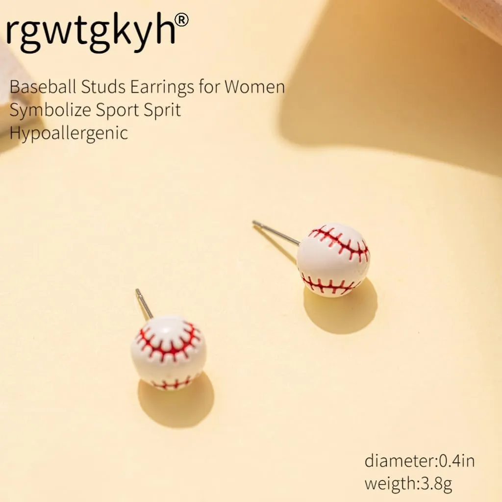 Baseball Earrings for Women Cubic Zirconia Baseball Dangle Earrings Football Sports Studs Earings Player Sports Fan Accessories Game Day Jewelry Gifts