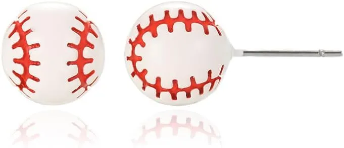 Baseball Earrings for Women Cubic Zirconia Baseball Dangle Earrings Football Sports Studs Earings Player Sports Fan Accessories Game Day Jewelry Gifts