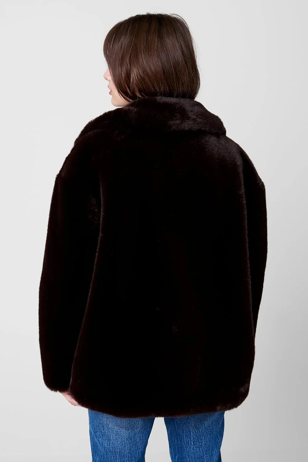 [BLANKNYC] Womens Faux Fur Short Coat