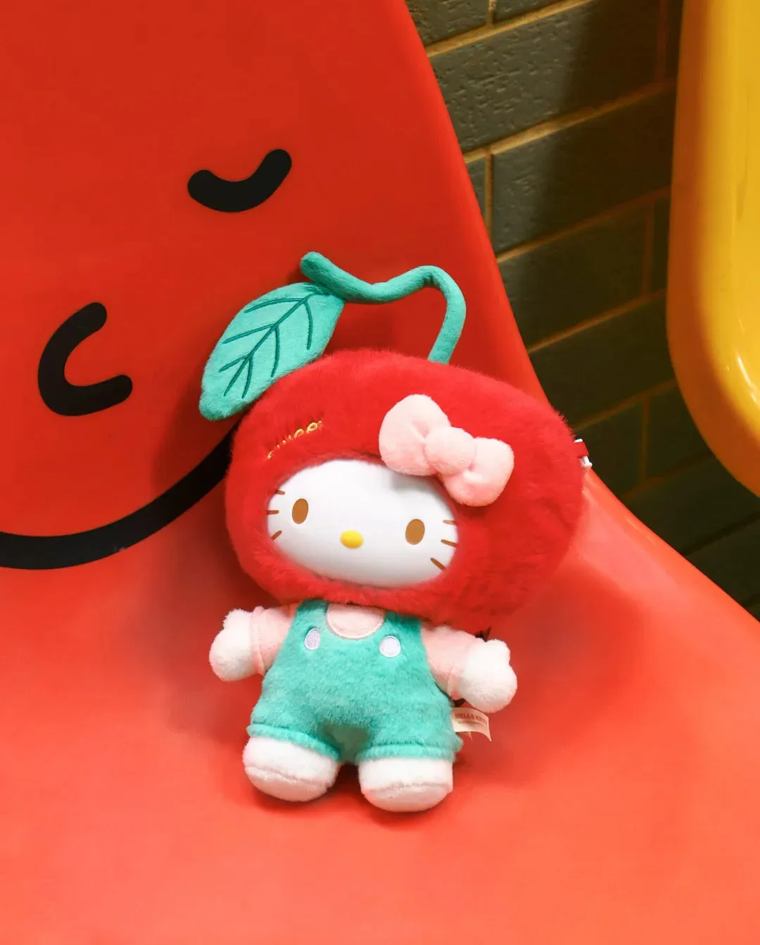 Cartoon Kitty Apple Plush Doll