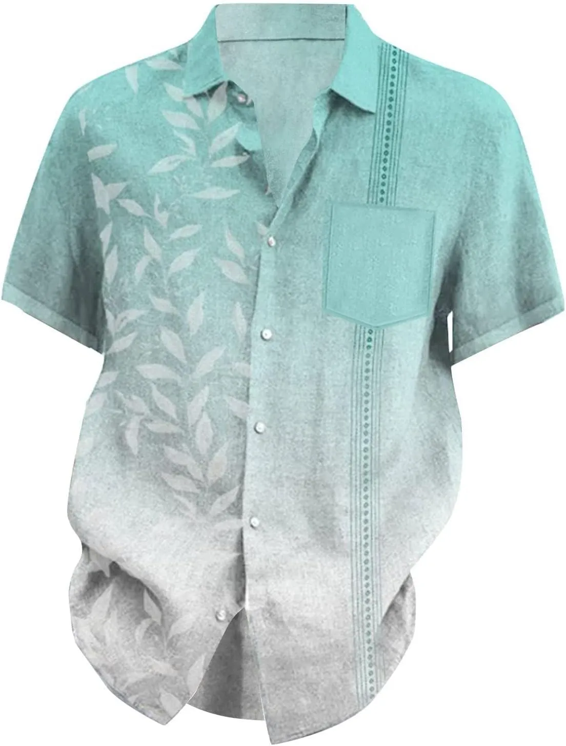 CRNTCEM Mens Solid Color Button Down Shirts 2025 Summer Regular Fit Business Dress Shirts Wrinkle Free Casual Wedding Blouses