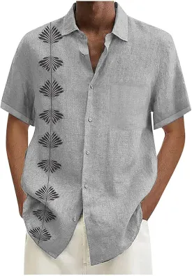 CRNTCEM Mens Solid Color Button Down Shirts 2025 Summer Regular Fit Business Dress Shirts Wrinkle Free Casual Wedding Blouses