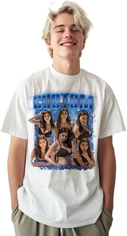 Custom T Shirts with Your Text Photo Logo Custom Shirt Personalized Custom t Shirts Design Your Own Front/Back Print