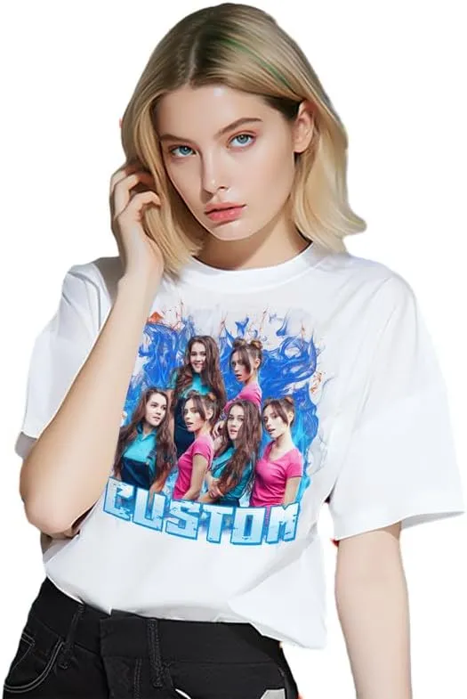 Custom T Shirts with Your Text Photo Logo Custom Shirt Personalized Custom t Shirts Design Your Own Front/Back Print
