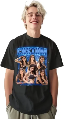 Custom T Shirts with Your Text Photo Logo Custom Shirt Personalized Custom t Shirts Design Your Own Front/Back Print