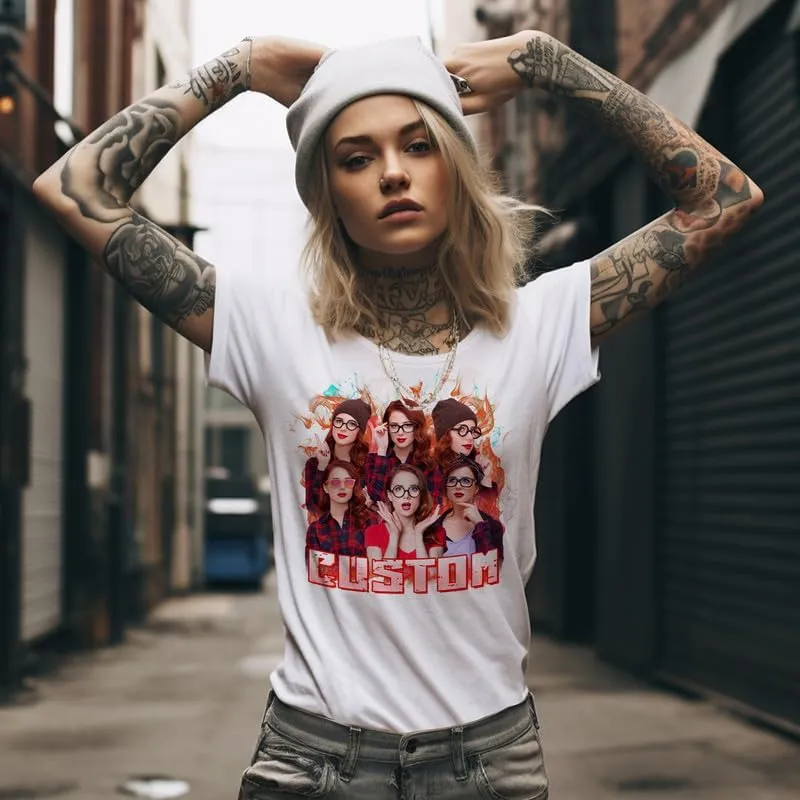 Custom T Shirts with Your Text Photo Logo Custom Shirt Personalized Custom t Shirts Design Your Own Front/Back Print