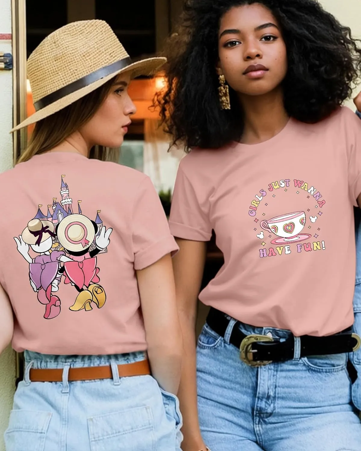Flafens Graphic Tees T Shirts for Women - Cute Womens T-Shirts Cotton Tshirts Tops Teens Girls