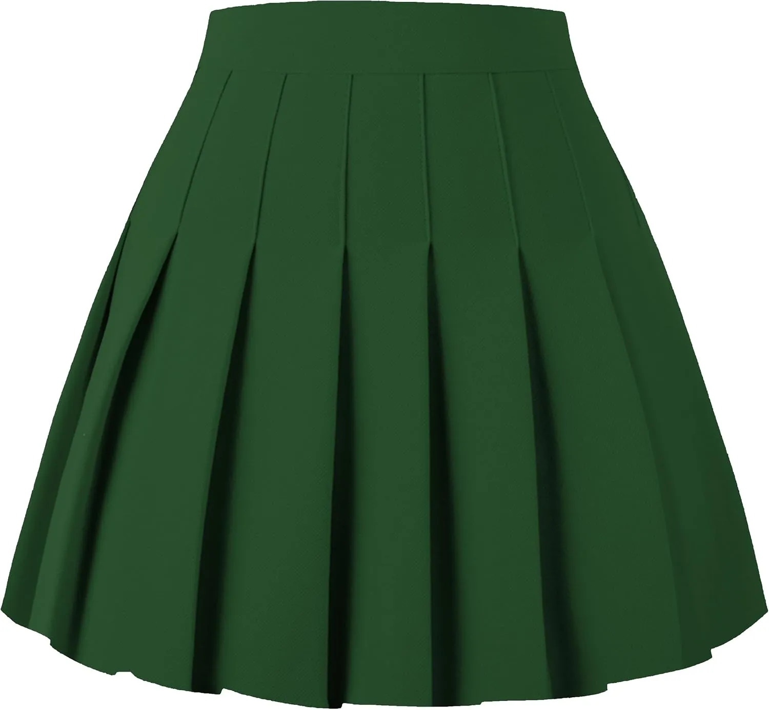 Girstunm Women's Pleated Skirt Mini Skater Basic Skirts High Waist School Girls Uniform Short Cheerleader Skirt