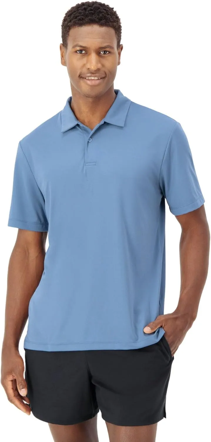 Hanes Moves Performance, Short Sleeve Polo Shirt for Men, Moisture-Wicking