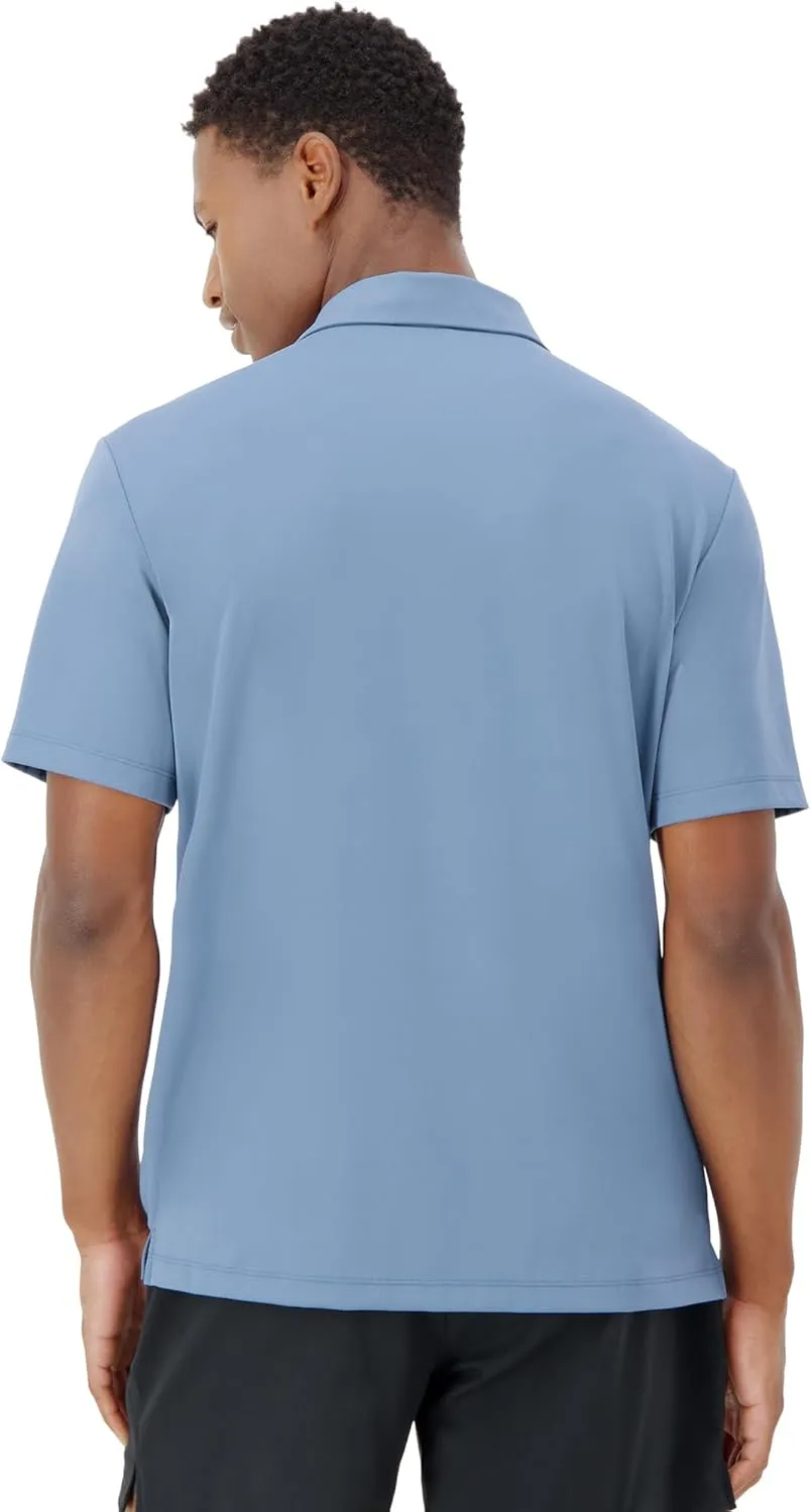 Hanes Moves Performance, Short Sleeve Polo Shirt for Men, Moisture-Wicking