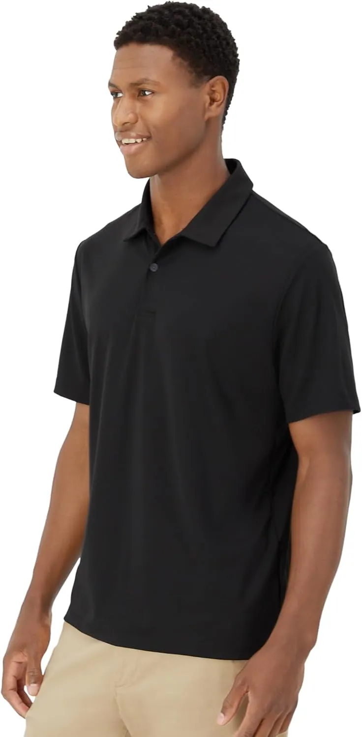 Hanes Moves Performance, Short Sleeve Polo Shirt for Men, Moisture-Wicking
