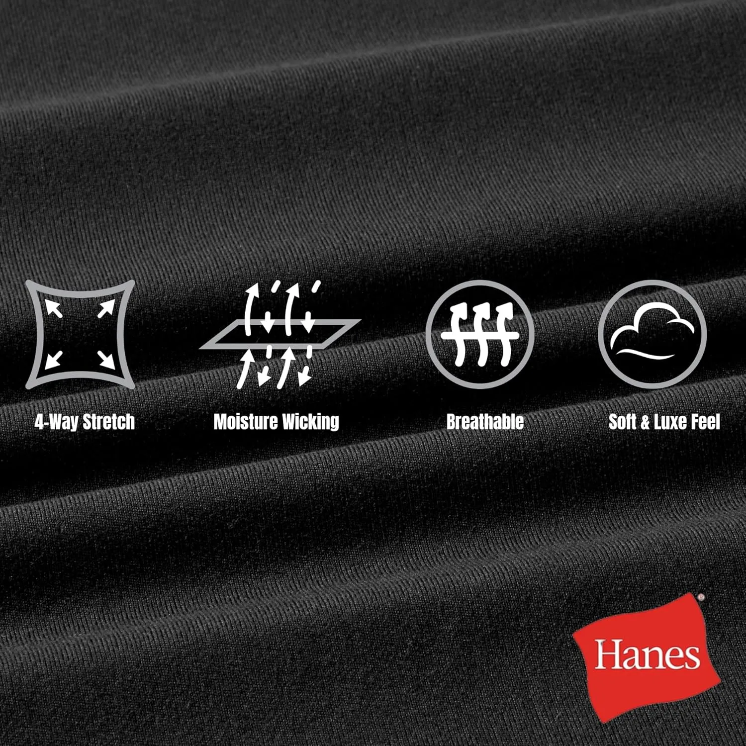 Hanes Moves Performance, Short Sleeve Polo Shirt for Men, Moisture-Wicking