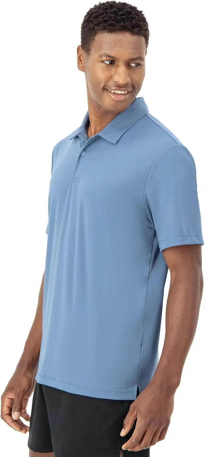 Hanes Moves Performance, Short Sleeve Polo Shirt for Men, Moisture-Wicking
