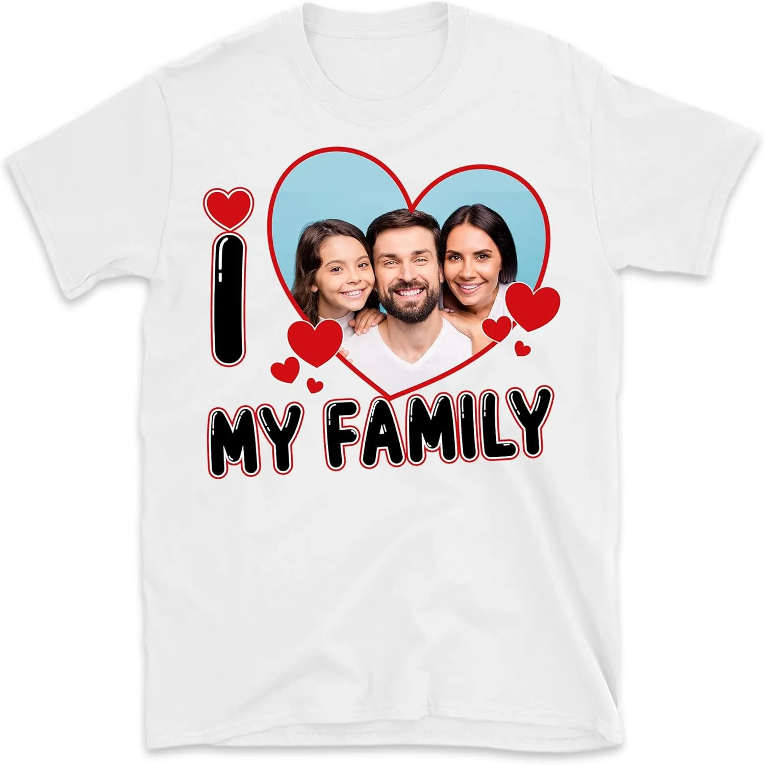 I Love Personalized Photos Shirt, Custom I Love Shirt, Custom Men's Ladies Shirts, I Love Heart Shirt, Your Photo Shirt, T-Shirt Picture