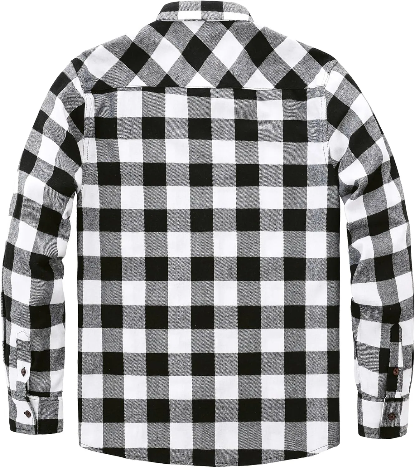 JOGAL Long Sleeve Shirts for Men Plaid Button Down Shirt Mens Casual Cotton Button Up Pocket Shirt