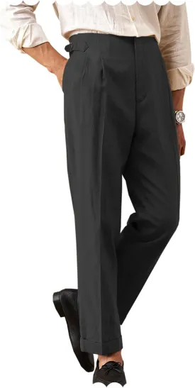 Men's Casual Linen Pants Beach Summer Pant Lightweight Linen Trousers Suit Pants