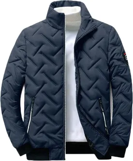 Men's Lightweight Puffer Winter Jacket Windproof Puffer Down Jackets Coats for Big and Tall Men Hiking Travel