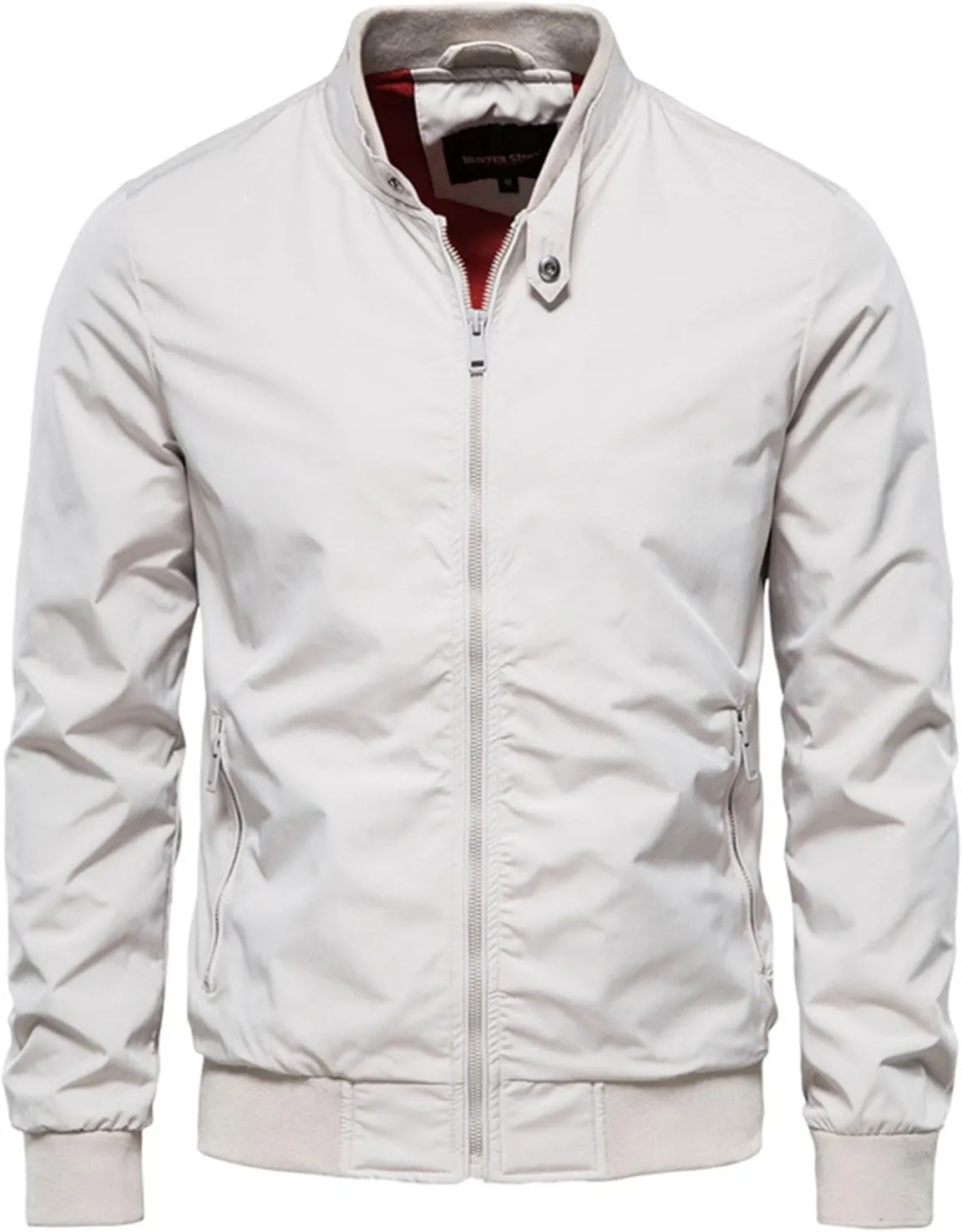 Men's Slim Fit Lightweight Sportswear Jacket Men Casual Bomber Jacket Fall Spring Windbreaker Outdoor Coat