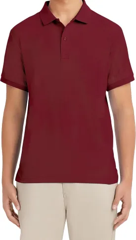 Nautica Young Men's Uniform Short Sleeve Stretch Pique Polo