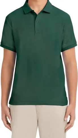 Nautica Young Men's Uniform Short Sleeve Stretch Pique Polo
