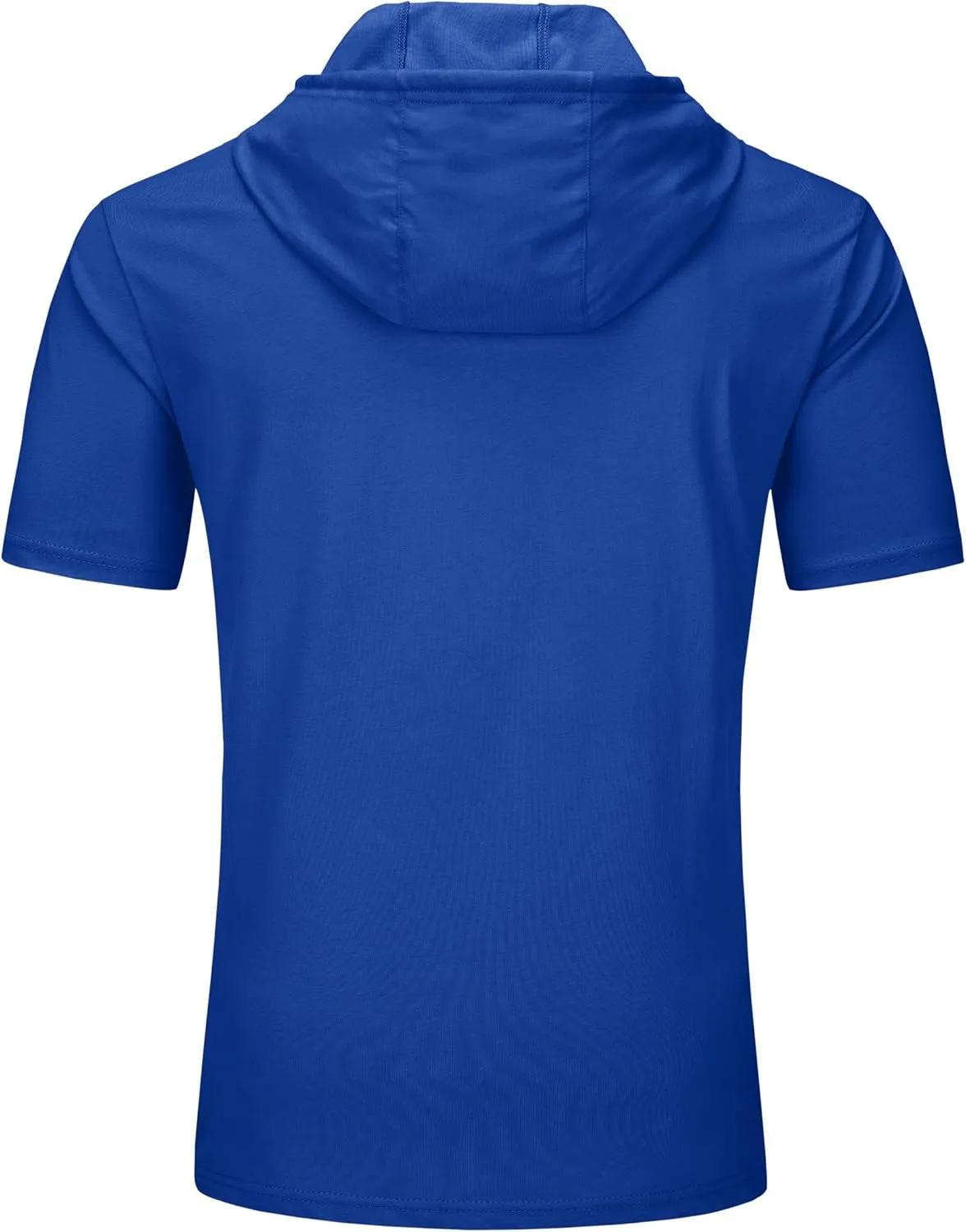 TACVASEN Short Sleeve Hoodies for Men Cotton Hoodies Summer Sweatshirt Lightweight Breathable Workout Shirts Pullover
