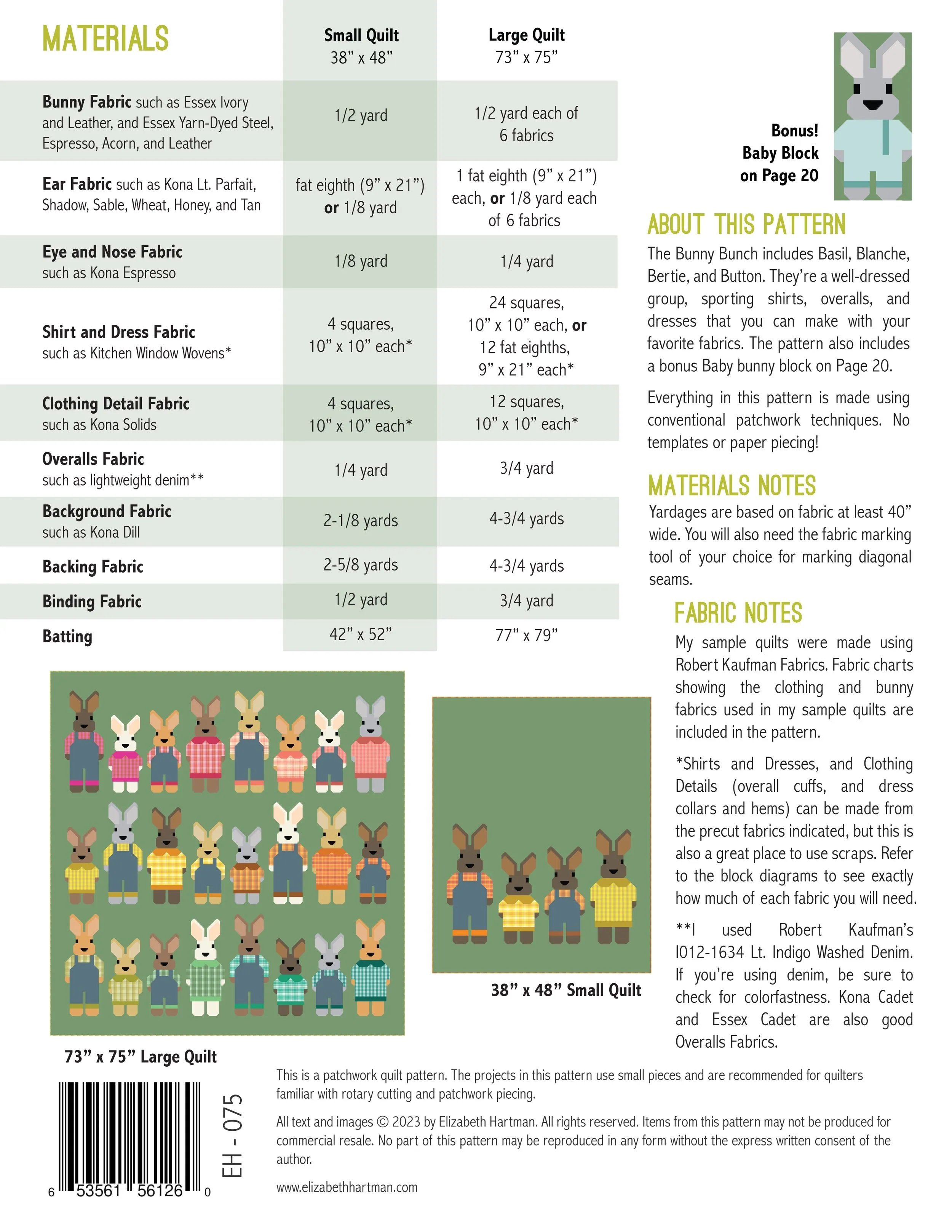 THE BUNNY BUNCH PATTERN