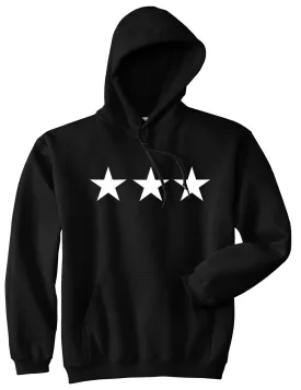 Three Stars Goth Style Pullover Hoodie Hoody